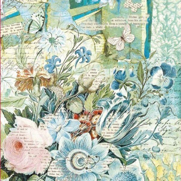 Blue flower bouquet - A4